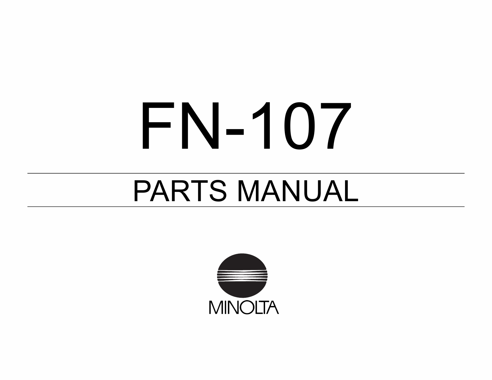 Konica-Minolta Options FN-107 Parts Manual-1